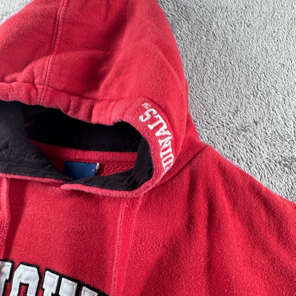 Louisville Cardinals Old Varsity Brand Letter Hoodie Red Mens Large NCAA